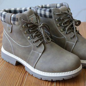 ANJOUFEMME Work Hiking Ankle Boots For Women Waterproof Outdoor Lightweight S 10